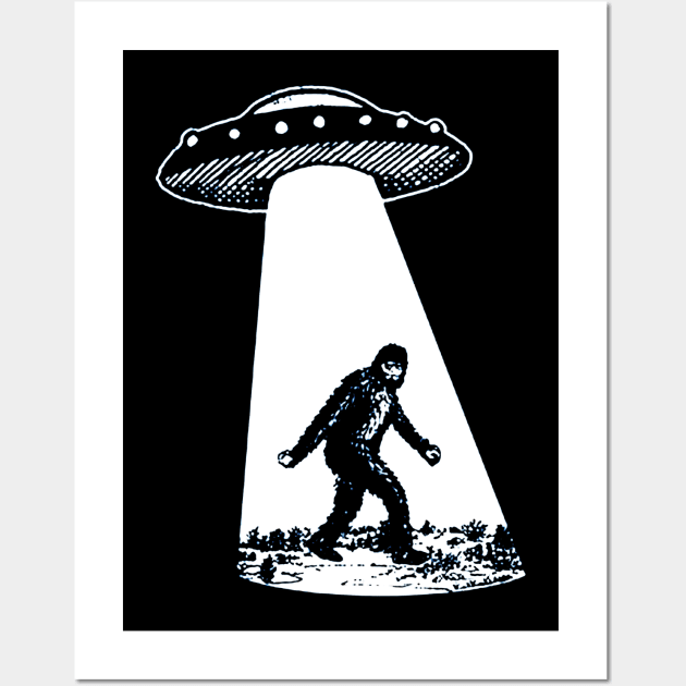 Bigfoot  UFO Wall Art by bayudesignart45